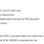 Bank Alfalah Freelancer Account features