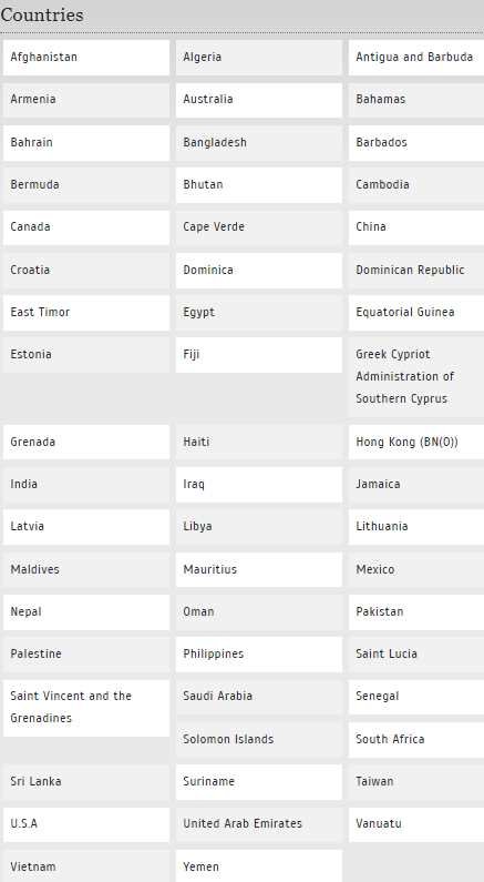 List-of-Eligible-Countries-for-Turkey-Visa