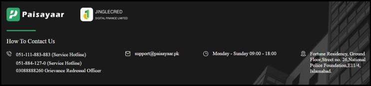 Paisayaar-Contact-Details