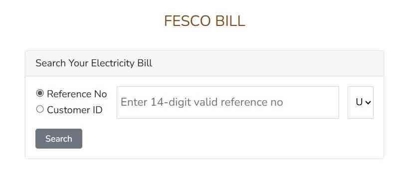 FESCO-Online-Bill-Check