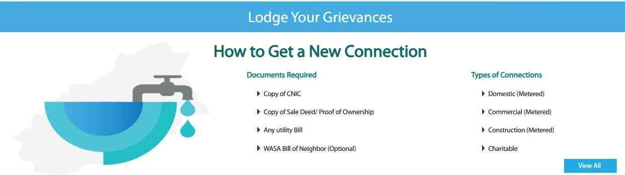 WASA Online Bill Check 14 Digit- Download Duplicate Copy 5 WASA-Connection-Criteria
