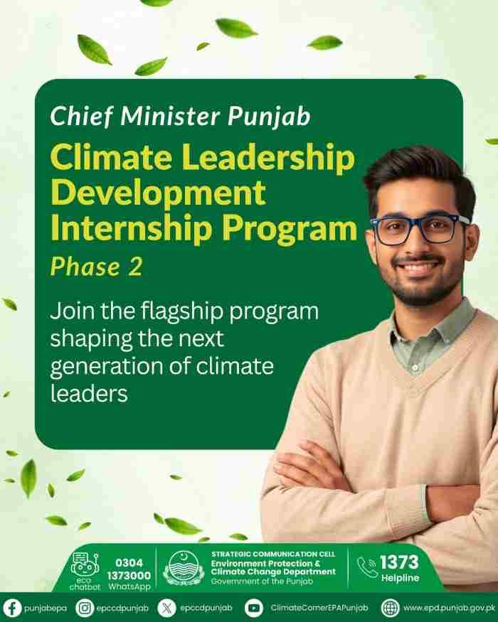 CM Punjab Climate Internship Program (PKR 60K Apply Online) 3 CM-Punjab-Climate-Internship-Program-Phase-2