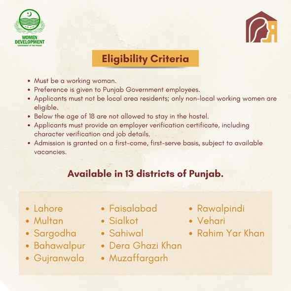 CM-Punjab-Working-Women-Hostel-Scheme-Eligibility-Criteria