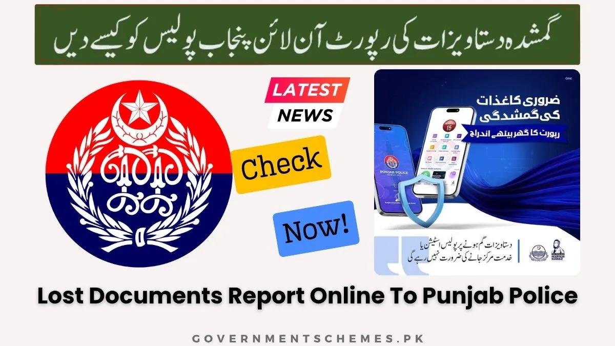 Lost Documents Report Online (Punjab Police) | Loss Report - Step-By-Step 5 Lost-Documents-Report-Online